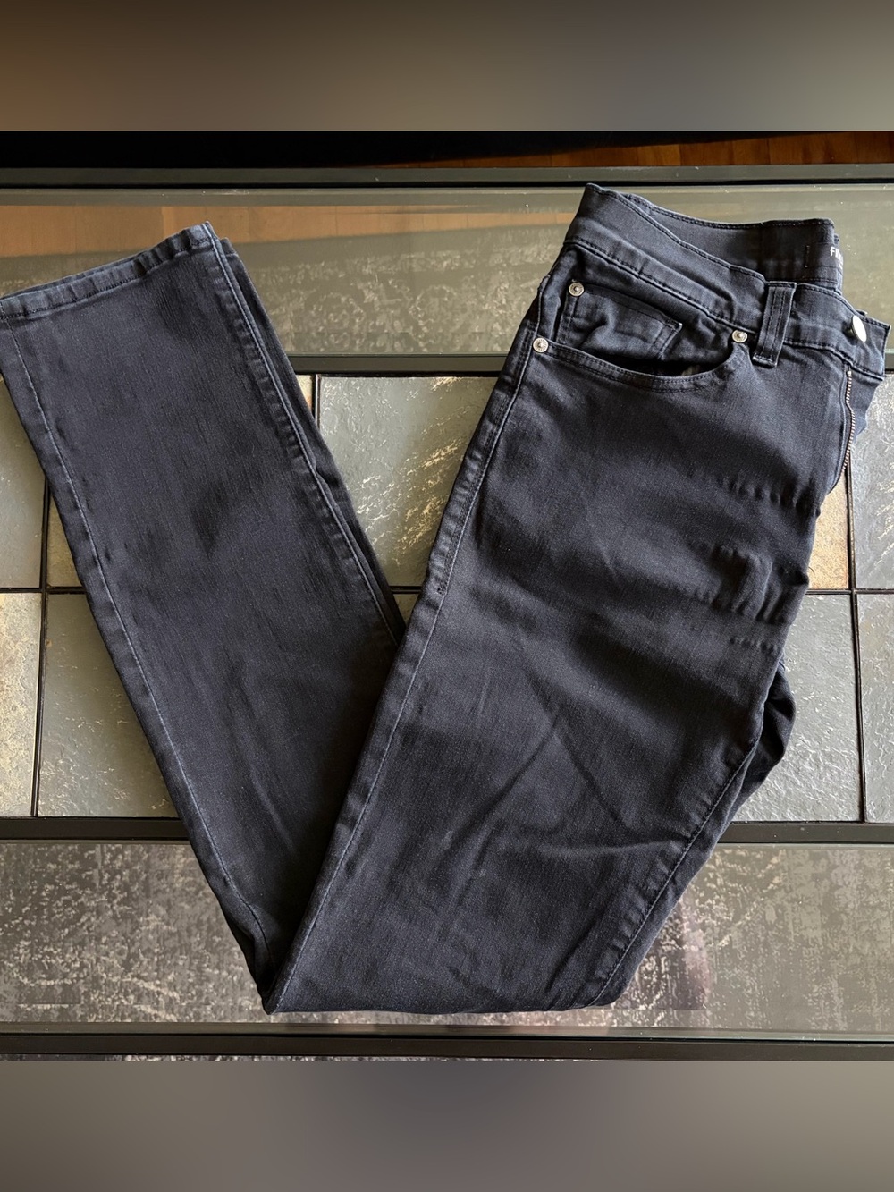 Fidelity Men's Black slim Fit 32 Stretch Jeans